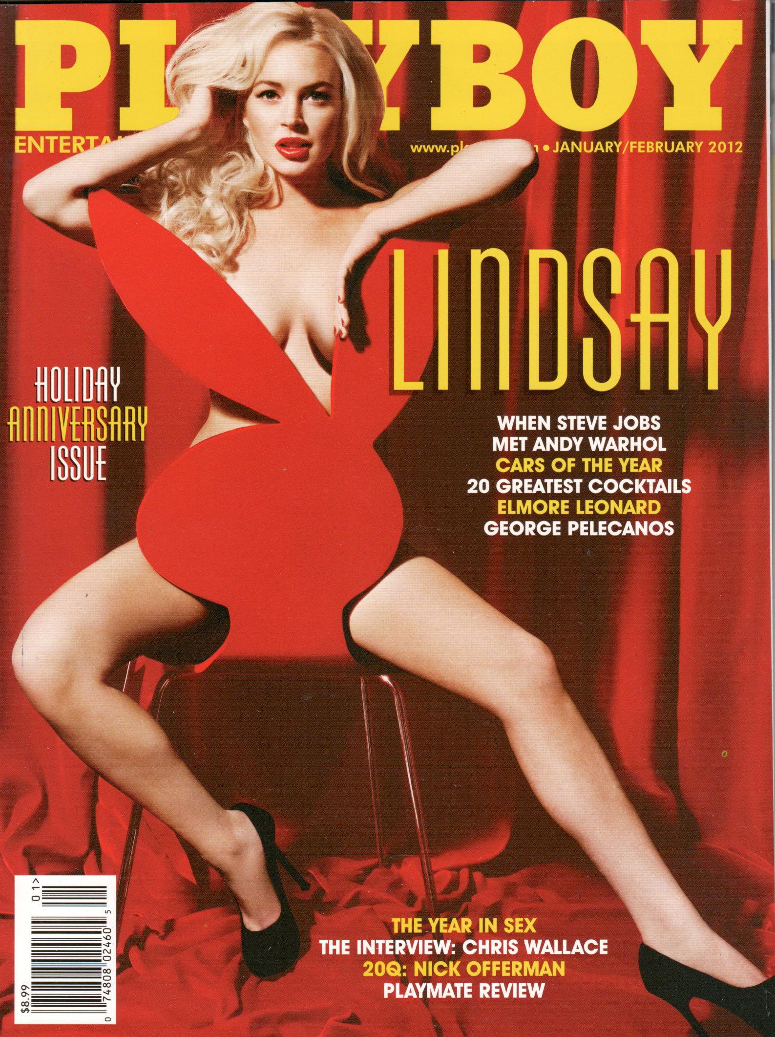 Playboy Magazine Holiday Anniversary Issue January/February 2012 Lindsay  Lohan | WEST COAST NEWSSTAND